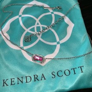 Kendra Scott Elisa silver pendant  Dichroic glass